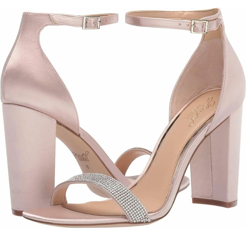 JEWEL BADGLEY MISCHKA Womens Rose Gold Keshia lii Block Heel